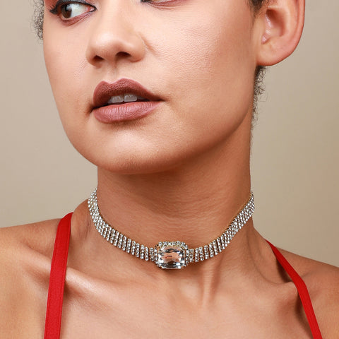 Silver-Plated Choker Necklace