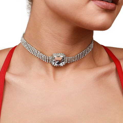 Silver-Plated Choker Necklace