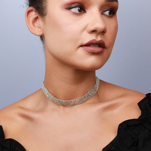 Gold-Plated Choker Necklace