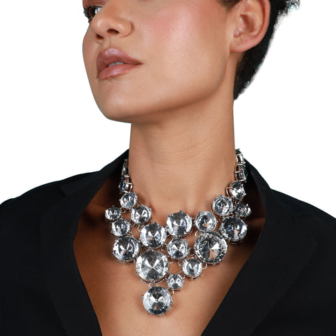 Silver-Plated Short Necklace Necklace