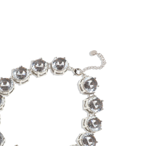 Silver-Plated Short Necklace Necklace