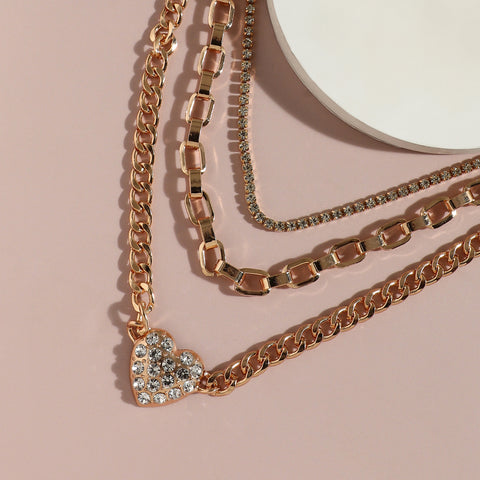 Gold-Plated Short Necklace Necklace