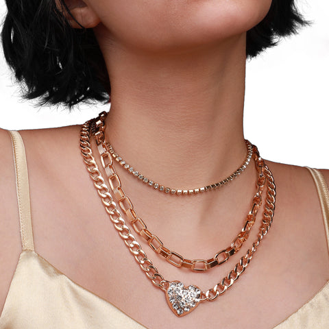 Gold-Plated Short Necklace Necklace