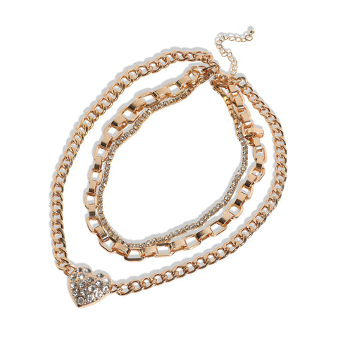 Gold-Plated Short Necklace Necklace