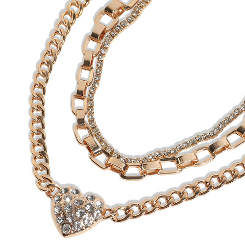 Gold-Plated Short Necklace Necklace