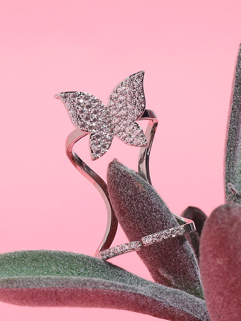 Silver-Plated Nail Ring