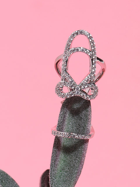 Silver-Plated Nail Ring