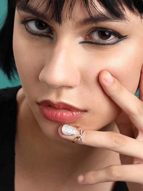Gold-Plated Nail Ring