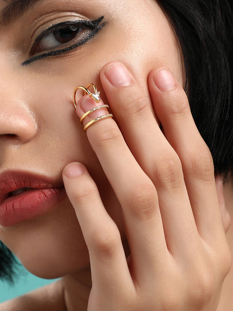Gold-Plated Nail Ring