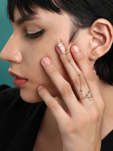 Gold-Plated Nail Ring