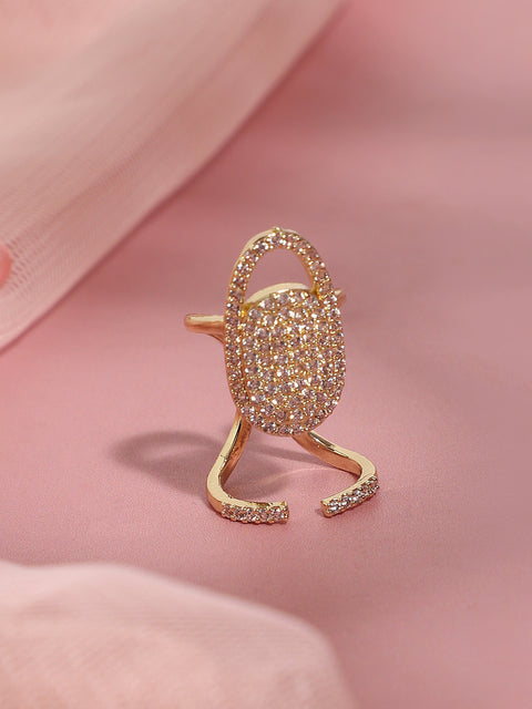 Gold-Plated Nail Ring