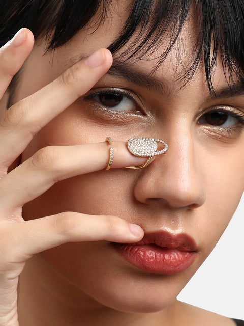 Gold-Plated Nail Ring