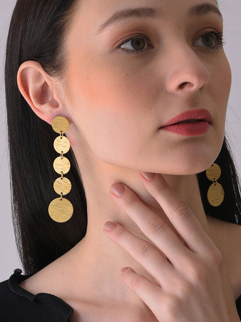 Gold Plated Designer Drop Earring