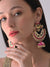 Gold Plated Designer Stone Beaded Drop Earring