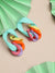 Sohi Multicolour Chain Link Drop Earrings