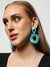 Sohi Green Colour Statement Drop Earring