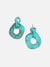 Sohi Green Colour Statement Drop Earring