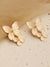 Sohi Gold Plated Contemporary Butterfly Drop Earring