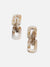 Sohi White Contemporary Chain Link Drop Earring