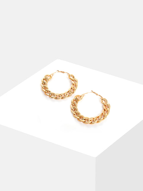 Gold Plated Designer Hoop Earring