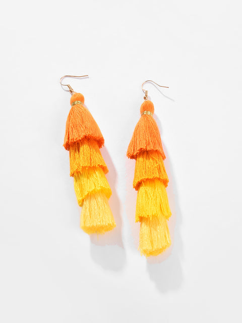 Gold Plated Beaded Drop Earring