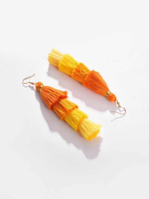 Gold Plated Beaded Drop Earring
