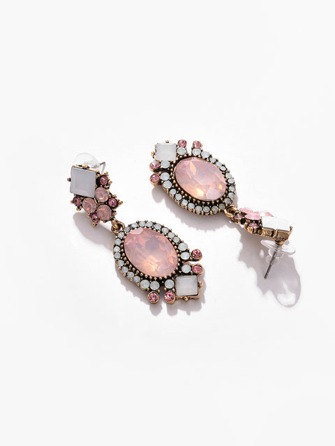 Gold Plated Designer Stone Drop Earring