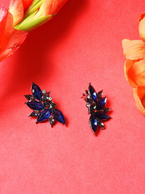 Silver Plated Designer Stone Stud