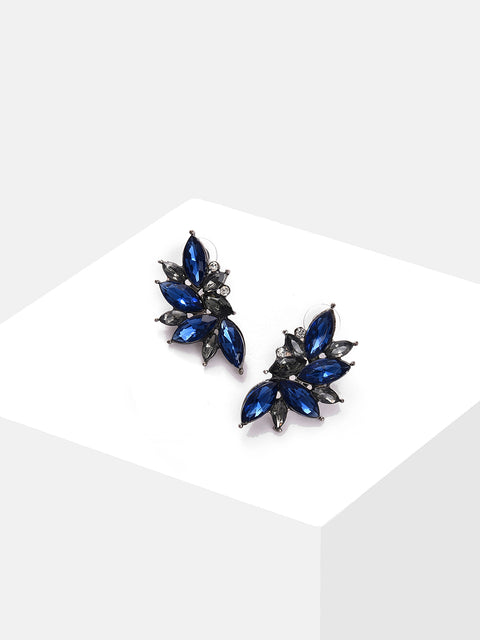 Silver Plated Designer Stone Stud