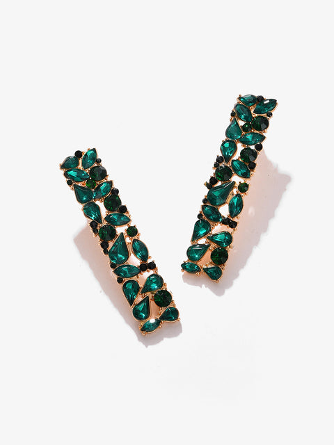 Gold Plated Designer Stone Drop Earring