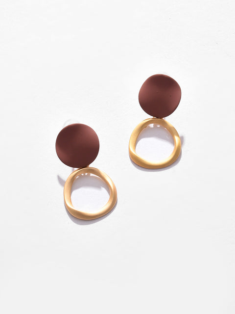 Gold Plated Designer Stone Drop Earrings