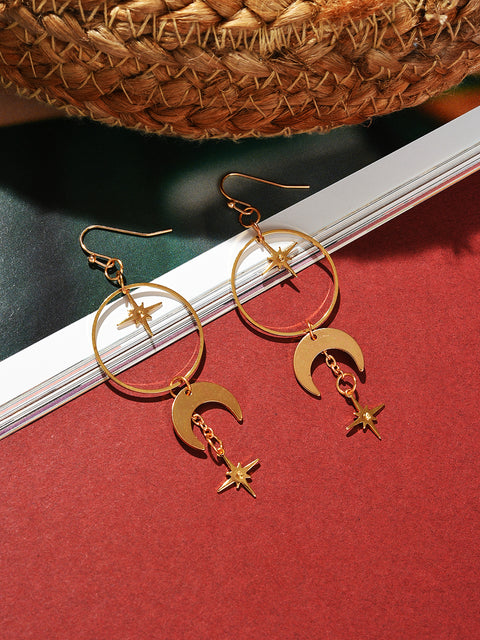 Gold Plated Designer Drop Earrings