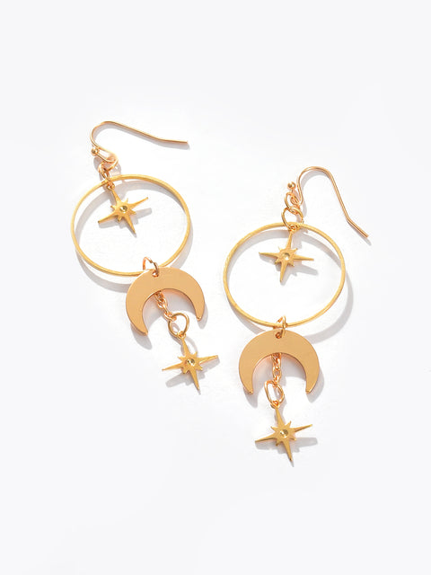 Gold Plated Designer Drop Earrings
