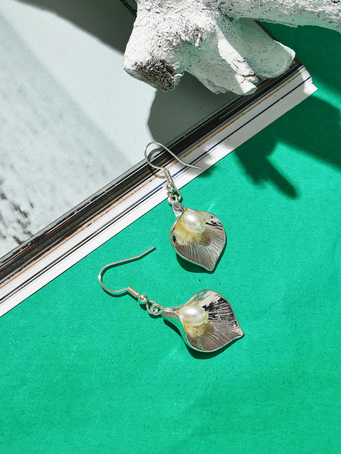 Silver Plated Designer Drop Earrings