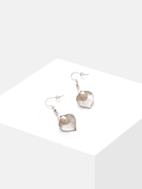 Silver Plated Designer Drop Earrings