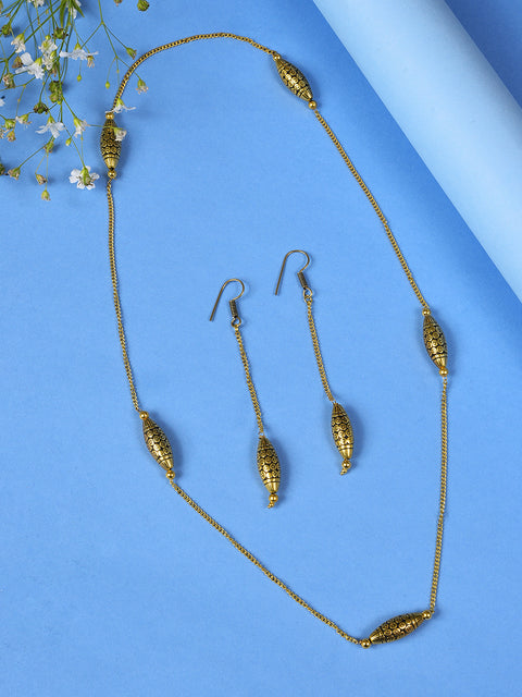 Gold Kundan Drop Earring