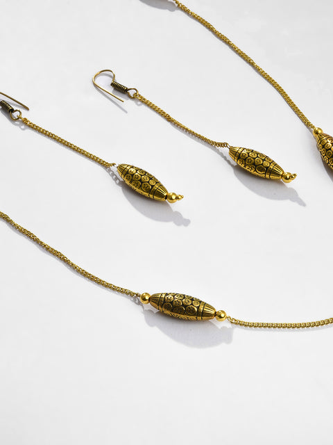 Gold Kundan Drop Earring