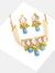 Gold Plated Kundan Beaded Necklace And Earring Set