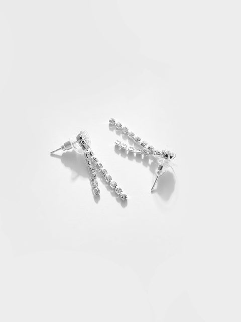 Silver Plated Designer Stone Necklace And Earring Set