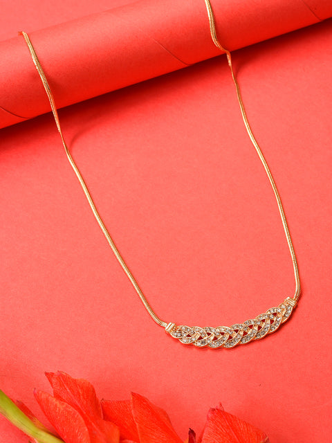 Gold Plated Designer Stone Necklace