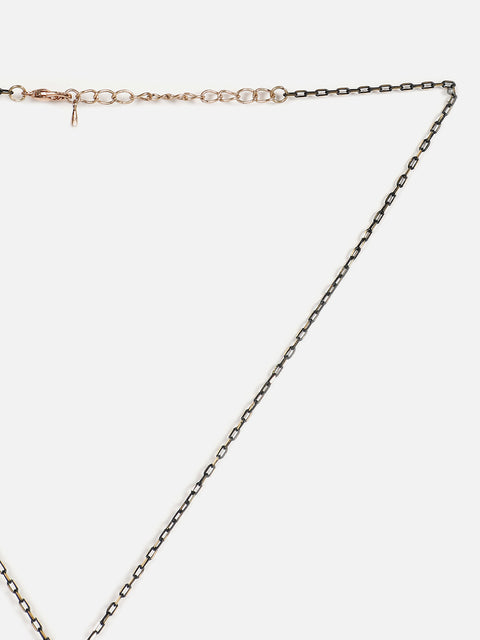 Gold Plated Designer Stone Necklace And Earring Set