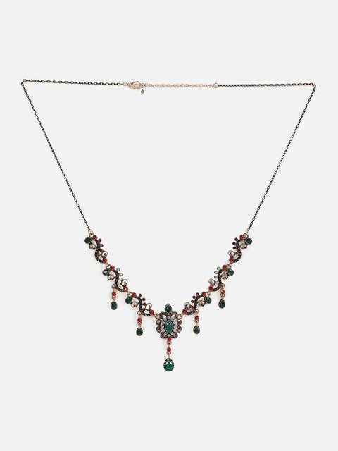Gold Plated Designer Stone Necklace