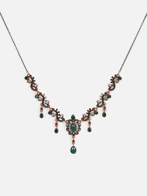 Gold Plated Designer Stone Necklace