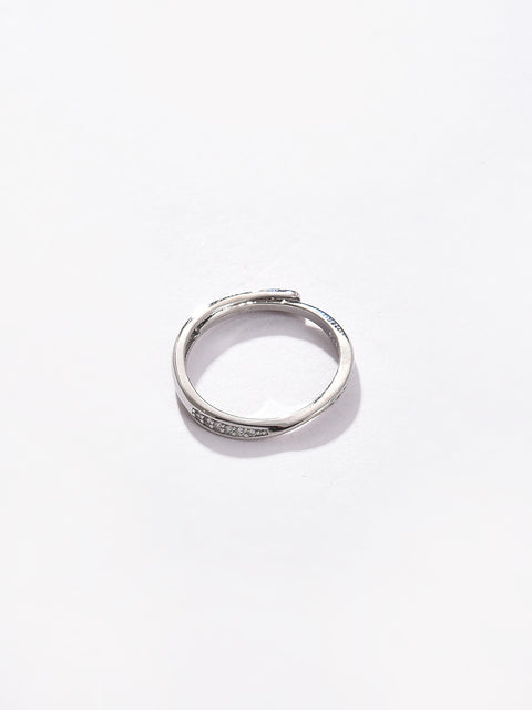 Silver Plated Designer Stone Ring