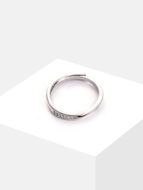 Silver Plated Designer Stone Ring