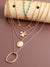 MULTILAYERED NECKLACE WITH DESIGNER RING & EARRING