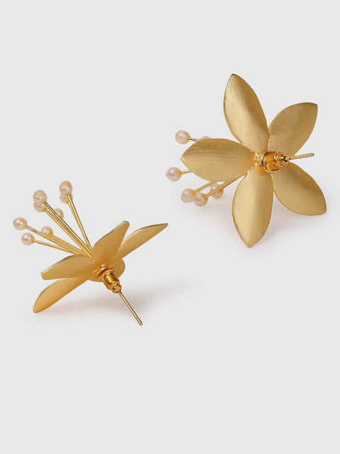 Floral Gold-Plated Studs