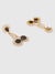 Druzy Stone Handmade Beaded Matt Golden Big Earrings