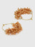 Gold-Plated Pearls Half Hoop Earrings