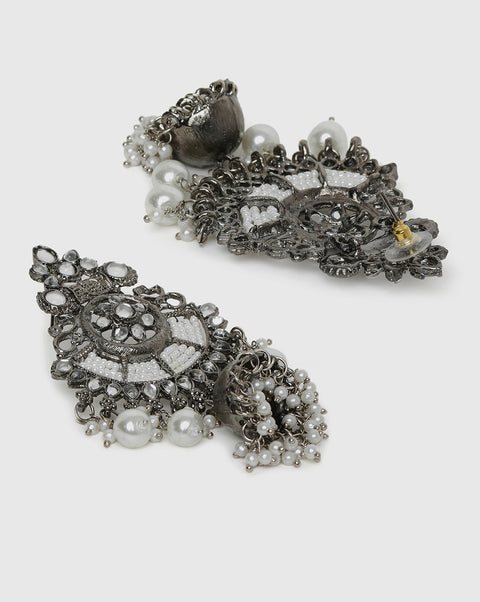 Oxidized Paachi Kundan Pearls